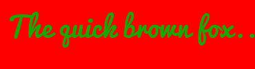 Image with Font Color 12AB00 and Background Color FF0000